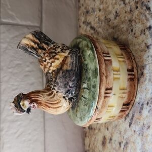 Vintage Royal Dux Hen Covered Dish